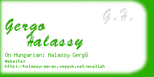 gergo halassy business card